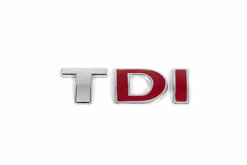 Напис Tdi Під оригінал, Всі букви хром для Volkswagen Golf 5