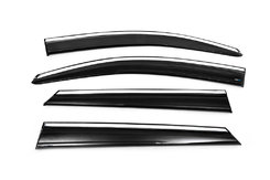 Ветровики с хромом (4 шт, Sunplex Chrome) для Hyundai Tucson TL 2016-2021 гг.