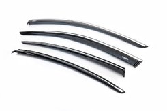Ветровики с хром молдингом (4 шт, Niken) для Volkswagen Passat B8 седан 2015↗ гг.