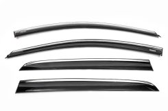 Вітровики Volkswagen Golf 7/E-Golf 5G 2012-2020, хетчбек, з хромованим молдингом, Niken (4 шт)