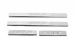 Накладки на пороги Carmos V2 (4 шт, нерж) для Volkswagen Golf 7