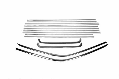 Хром окантовка вікон (нерж.) 14 шт. (Довга база) Omsa для VW T5, T6