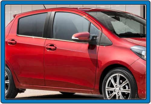Окантовка вікон (4 шт., нерж.) для Toyota Yaris 2010-2020 рр.