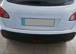 Накладки на задній бампер OmsaLine (нерж.) Глянець, довга база (+2) для Nissan Qashqai 2006-2014рр.