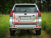 Хром накладка на кришку багажника для Toyota Land Cruiser Prado 150 2018+