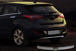 Накладка на задній бампер верхня (HB, нерж) для Hyundai I-30 2012-2017рр.
