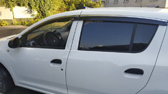 Ветровики с хромом (4 шт, Niken) для Dacia Sandero 2013-2020 гг.