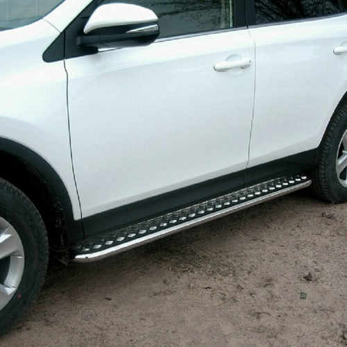 Пороги майданчик для Rav 4 2013, 2016+ майданчик з нержавіючим листом d60