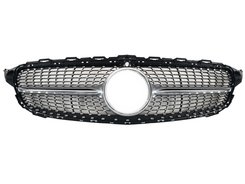 Решітка радіатора Mercedes C-Class W205 2014-2018 Diamond Silver