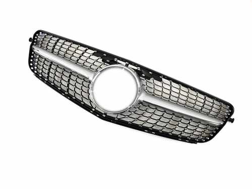 Решітка радіатора Mercedes C-Class W204 2006-2013 Diamond Silver