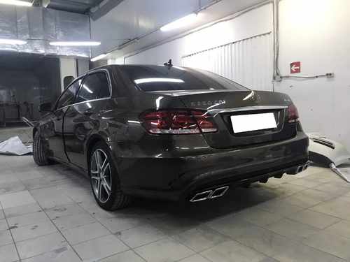 Дифузор з насадками Mercedes E-Class W212 2013-2016 рік (AMG)
