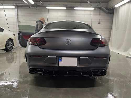 Дифузор з насадками Mercedes-Benz C-Class Coupe W205 2014-2018 рік (AMG C63)