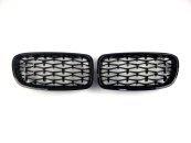 Решетка радиатора ноздри BMW 3 Series F30/F31 2012-2018год Diamond All Black