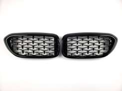 Решітка радіатора ніздрі BMW 5 G30/G31 2017-2020 Diamond All Black