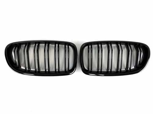 Решітка радіатора ніздрі BMW 5 Series F10/F11/F18 2010-2017 рік Чорний Глянець
