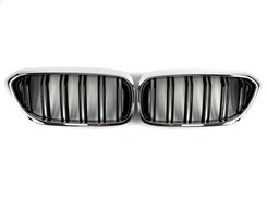 Решітка радіатора ніздрі BMW 5 Series G30/G31 2017-2020рік Чорний Глянець Хром Рамка