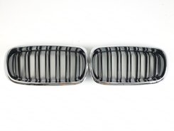 Решітка радіатора ніздрі BMW X6 Series F16 2014-2018рік Чорний Глянець Хром Рамка