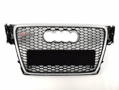 Грати радіатора Audi А4 RS4 2008-2012р Silver Black