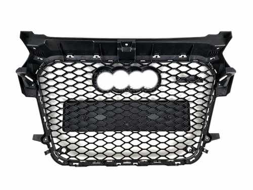 Решітка радіатора Audi A1 RS 2010-2014 Full Black (chrome rings)