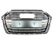 Решітка радіатора Audi A3 S 2016-2019 Silver Chrome