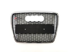 Грати радіатора Audi A6 RS C6 2004-2011г Black Chrome