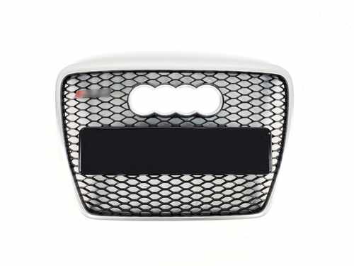 Решітка радіатора Audi A6 RS C6 2004-2011г Black SILVER (рамка)