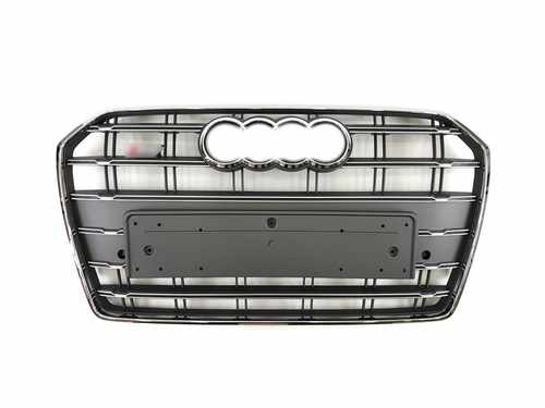 Решітка радіатора Audi A6 S6 2015-2018 рік Silver Chrome