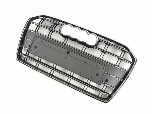 Решітка радіатора Audi A6 S6 2015-2018 рік Silver Chrome