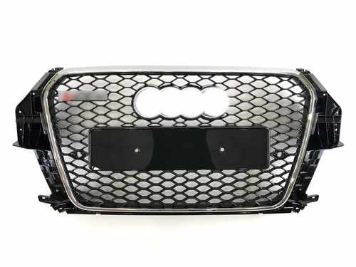 Грати радіатора Audi Q3 RSQ3 2011-2014 Black Chrome