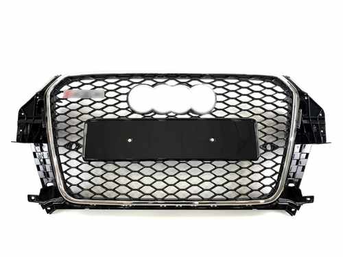 Грати радіатора Audi Q3 RSQ3 2011-2014 Black Chrome