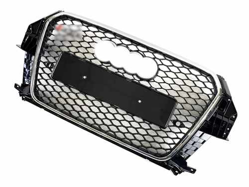 Грати радіатора Audi Q3 RSQ3 2011-2014 Black Chrome