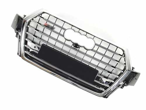 Грати радіатора Audi Q7 SQ7 2015-2020 chrome black