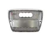 Грати Радіатора Audi RS6 2004-2011р Silver Chrome (під парктронік)