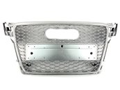 Грати радіатора AudiА4 RS4 2008-2012р Full Silver