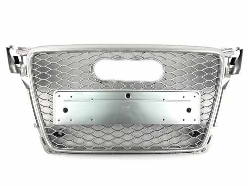 Грати радіатора AudiА4 RS4 2008-2012р Full Silver