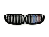 Решітка радіатора BMW 5 Series E60/E61 2003-2010рік Чорний Глянець Триколор