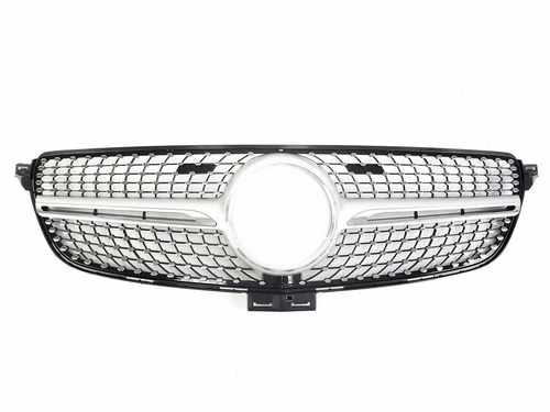 Решітка радіатора Mercedes GLE-Class W166 2015-2018 Diamond Silver