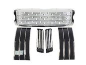 Решітка радіатора зябра грати в бампер Range Rover Vogue L405 2013-2017р silver grill
