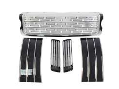 Решітка радіатора зябра грати в бампер Range Rover Vogue L405 2013-2017р silver grill