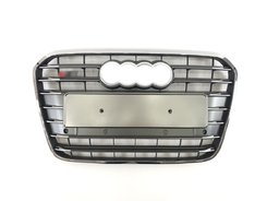 Решітка радіатора Audi A6 S6 2012-2015р Silver Chrome