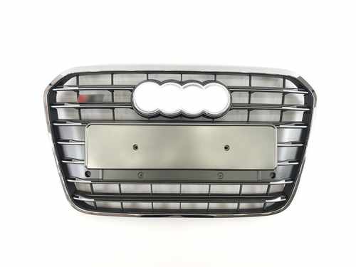 Решітка радіатора Audi A6 S6 2012-2015р Silver Chrome