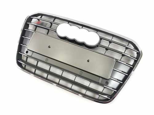 Решітка радіатора Audi A6 S6 2012-2015р Silver Chrome