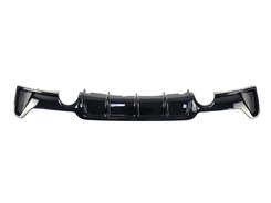 Дифузор заднього бампера на BMW 4 Series F32 / F33 / F36 стиль M-Performance 0--0 ( Чорний глянець )