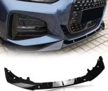 Дифузор переднього бампера (губа) на BMW 4 Series G22 2020-2023 року M-Performance (Чорна глянець)