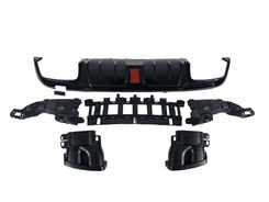 Дифузор на Mercedes C-Class W205 2014-2018 стиль Brabus ( Чорний )