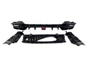 Дифузор чорний глянсовий з чорними насадками на Mercedes E-Class W213 2016-2020 рік (стиль BRABUS)