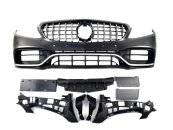 Передний бампер на Mercedes C-Class W205 2014-2018 года ( стиль C63 AMG 2018+ )