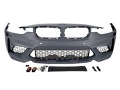 Передній бампер на BMW 3 Series F30 2012-2018 рік (в стилі BMW M2 F87)