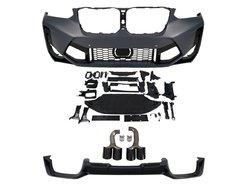 Передній бампер з дифузором (Body Kit) на BMW X4 G02 2022-2023 року (стиль X4M F98)