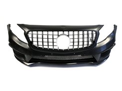 Передній бампер на Mercedes GLA-Class X156 2013-2019 рік (в стилі GLA45 AMG)